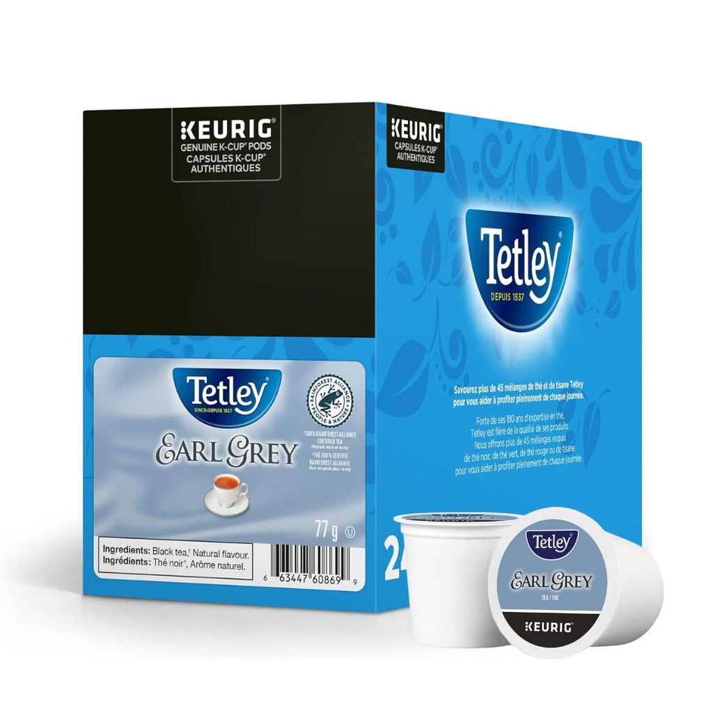 Tetley | Thé Earl Grey - boite de 24 kcup
