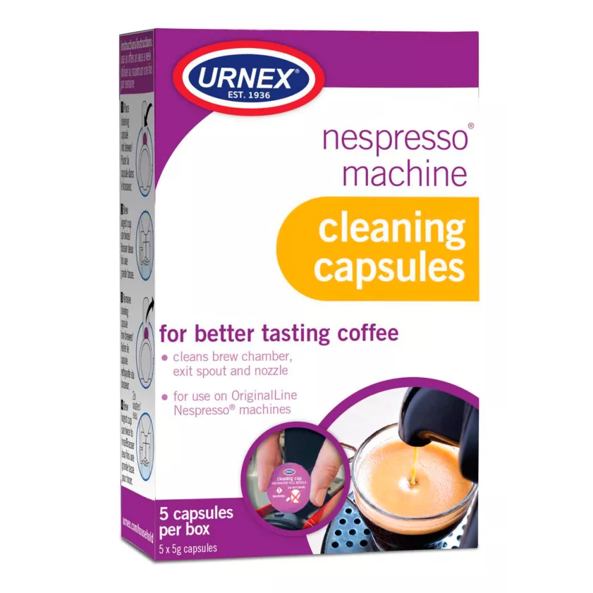 [URNEX-CLEAN-NESP] Urnex | 5 cleaning capsules for Nespresso® machines