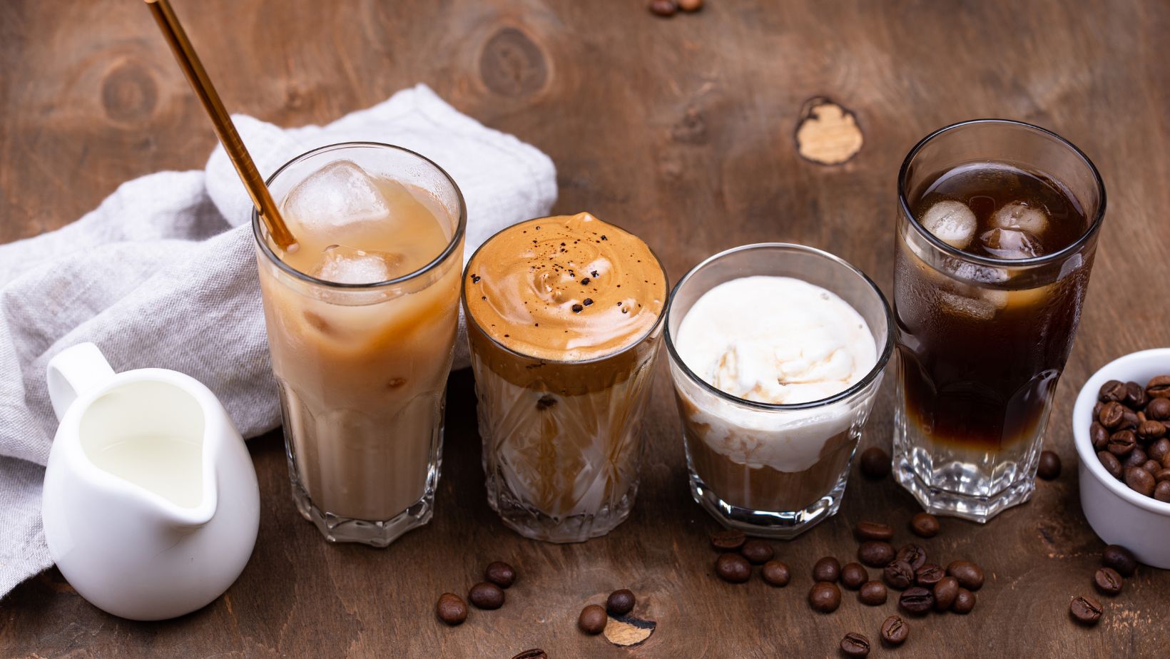 Quatre recettes différentes de café