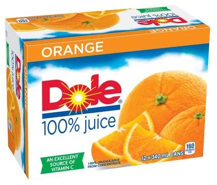 Dole | 355 ml Orange 100% CAISSE DE 12