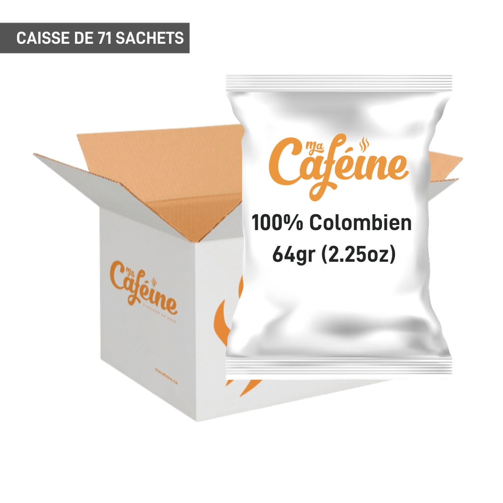 Ma Caféine | 100% Colombien boite de 71 sachets x 2.25oz