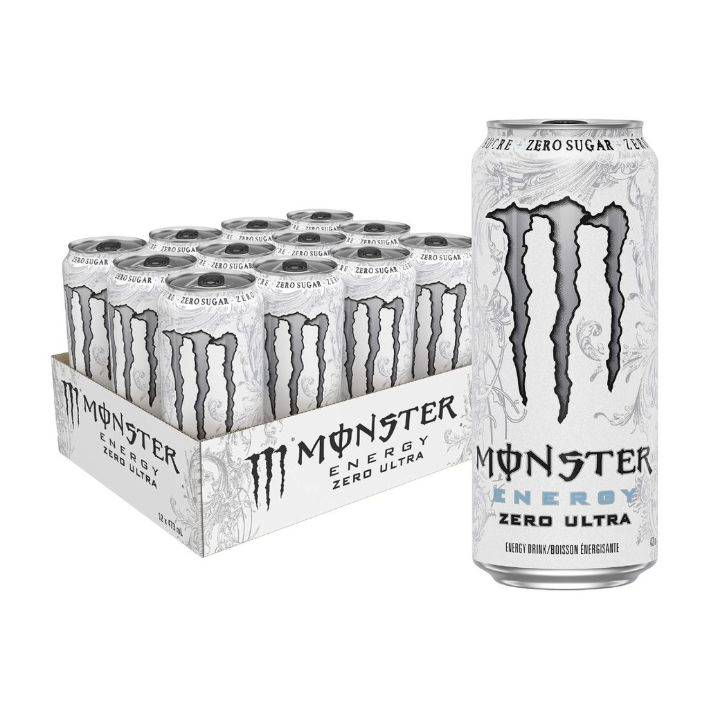 Monster | Zero Ultra blanc 473 ml x 12 canettes