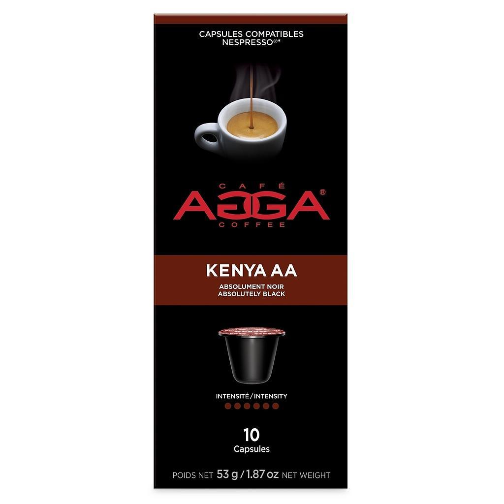 Compatibles Nespresso® Agga | Espresso Kenya AA - boite de 10 capsules