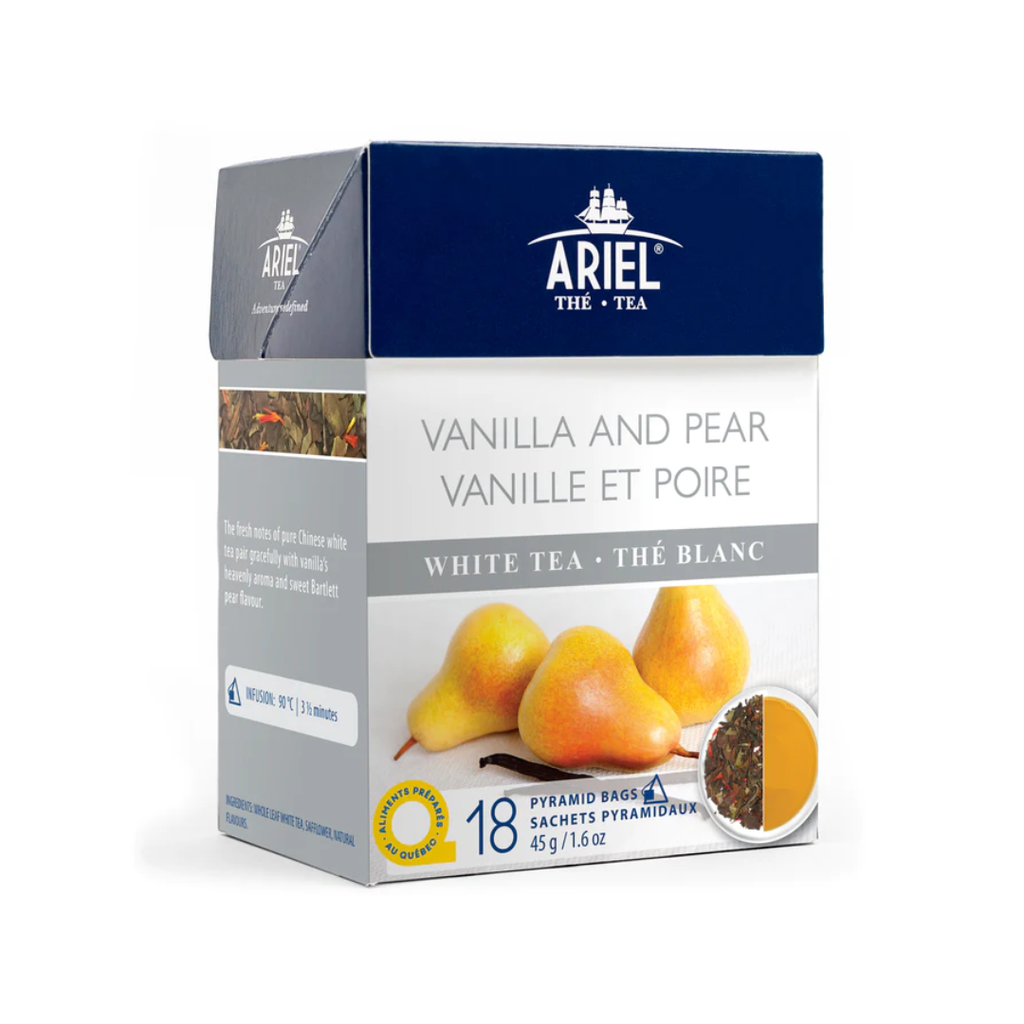 Ariel | Thé Blanc Vanille Poire - boite de 18 sachets