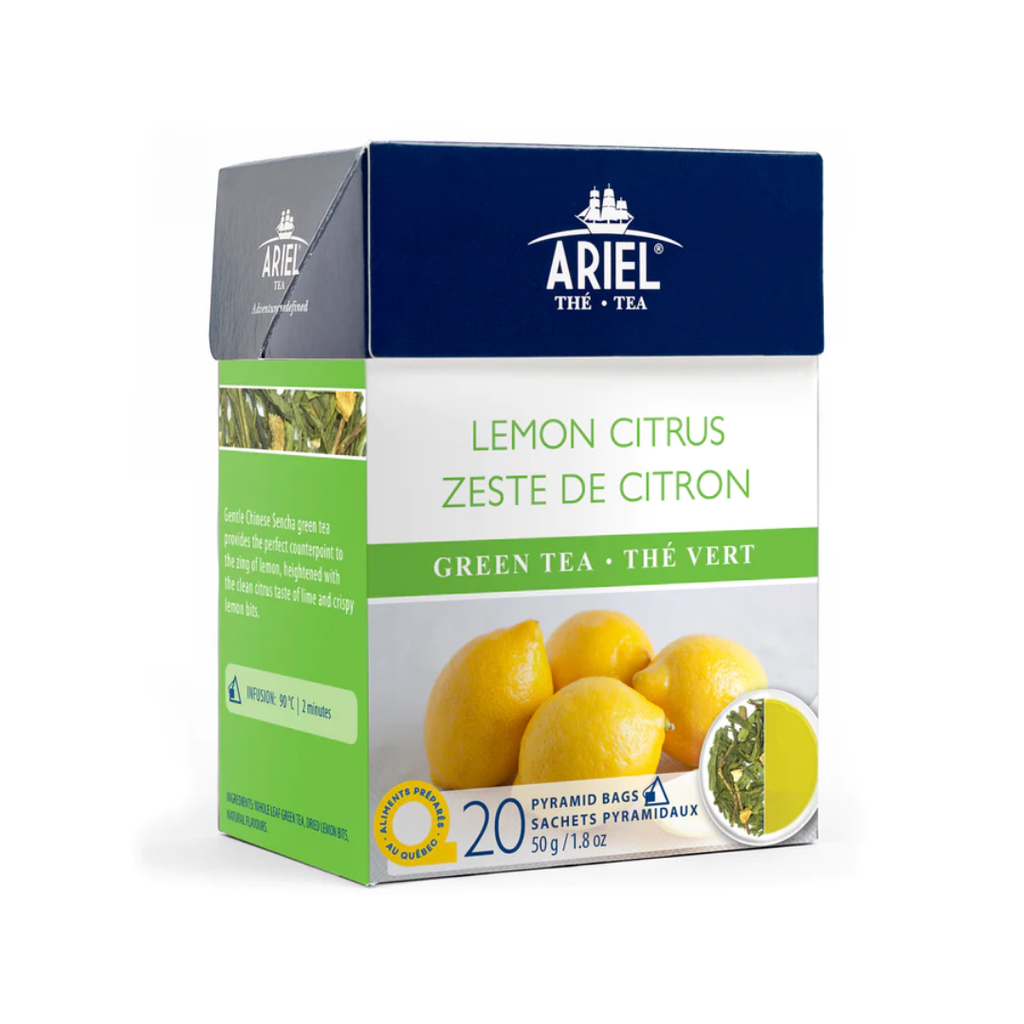 Ariel | Thé Vert Zeste de Citron - boite de 20 sachets