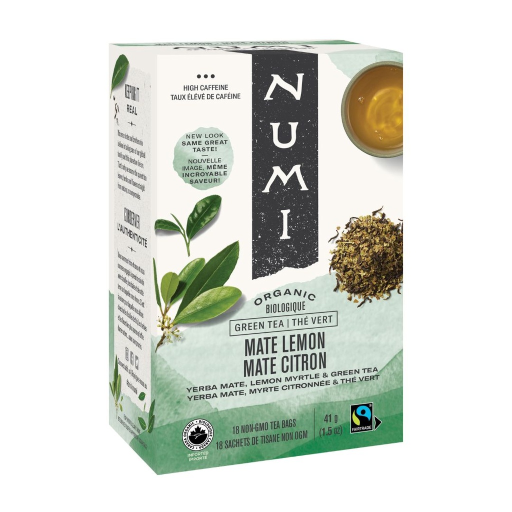 Numi | Organic Lemon Yerba Mate 18 teabags