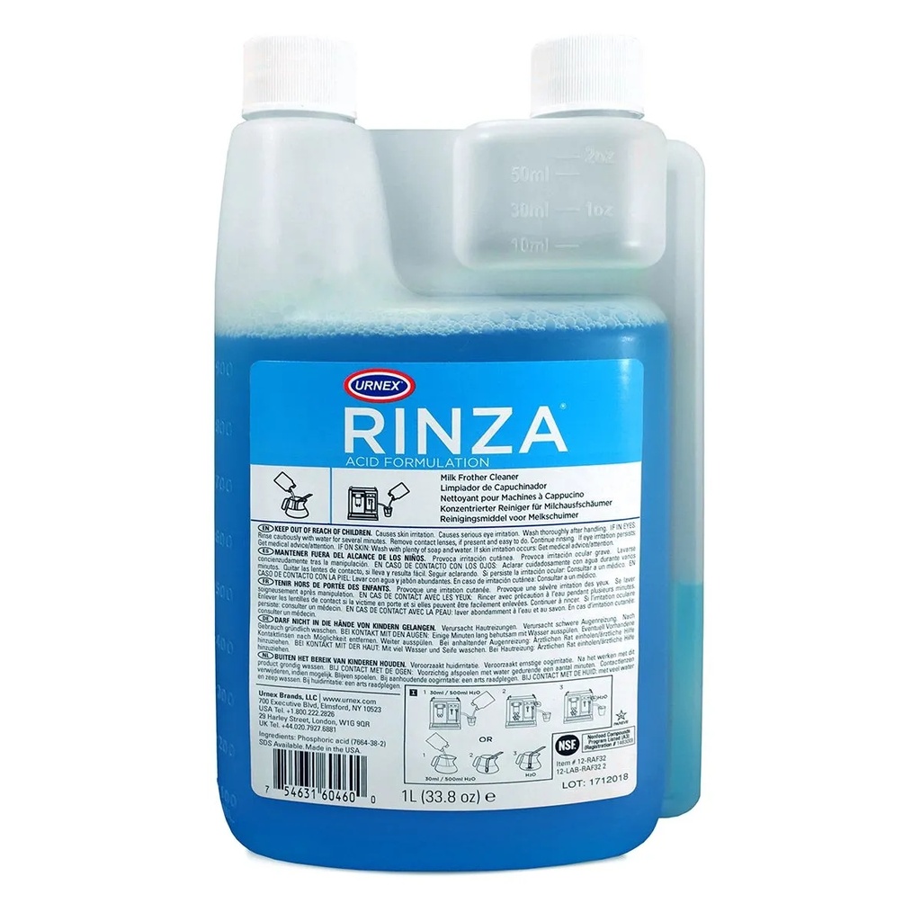 Urnex | Nettoyant lait Rinza Formule Acide 1 Litre
