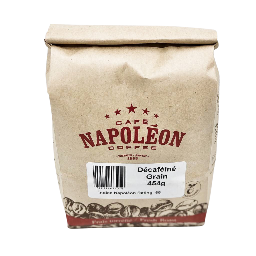 Café Napoléon | Décaféiné à l'eau mi-noir sac de 454 gr