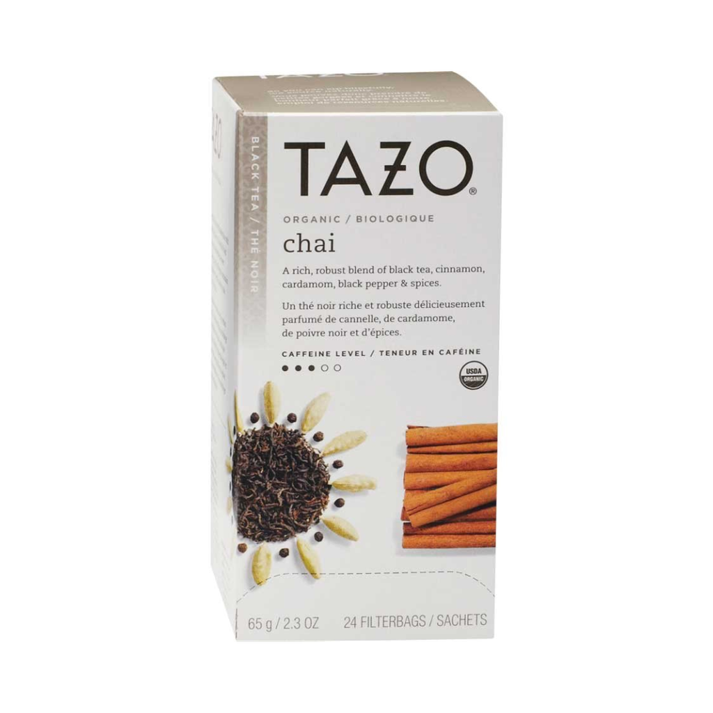 Tazo | Thé noir Chai biologique - boite de 24 sachets