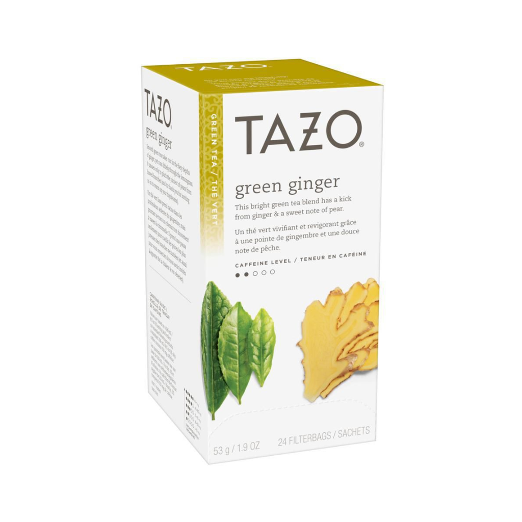 Tazo | Thé vert Green Ginger - boite de 24 sachets