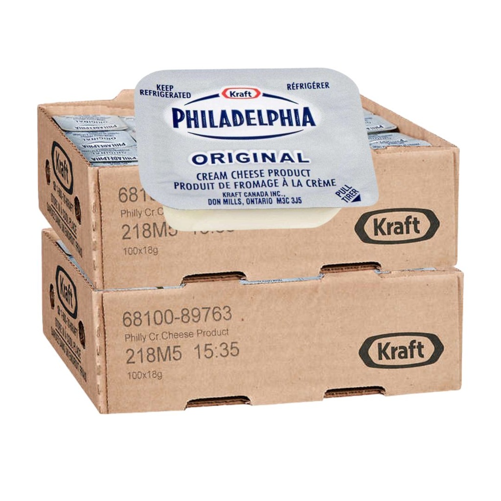 Philadelphia | Fromage à la crème paquet individuel 18gr - boîte de 200