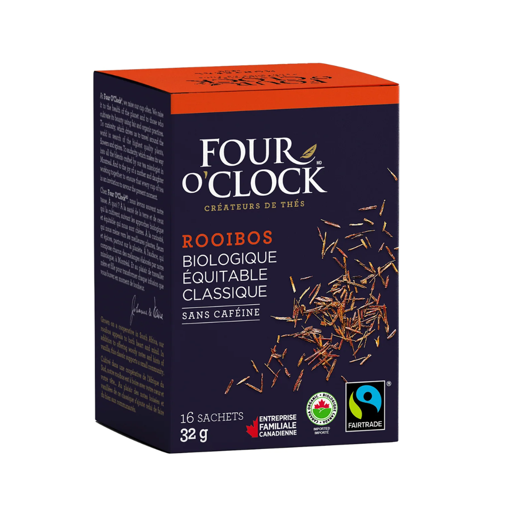 Four O'Clock | Thé Rooibos Classique Bio. Équ. boite de 16 sachets