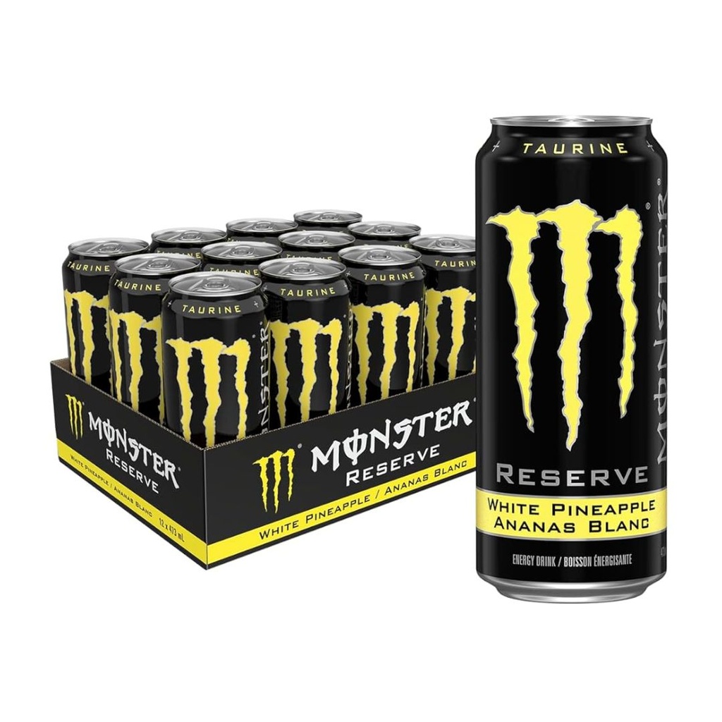 Monster | Reserve Ananas Blanc 473 ml x 12 canettes