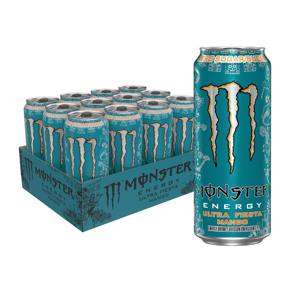 Monster | Ultra Fiesta Mangue 473 ml x 12 canettes