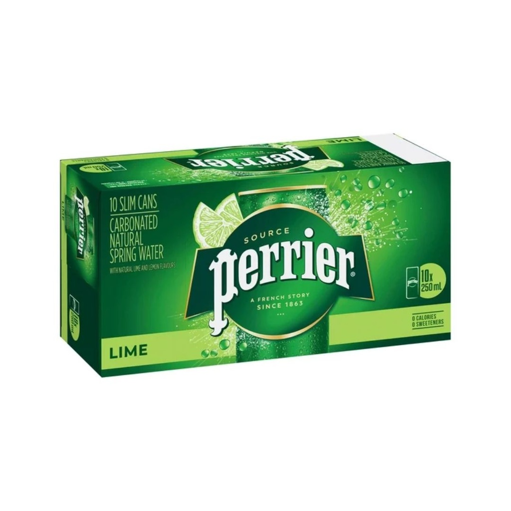 Perrier | Lime 250ml x 10 canettes slim