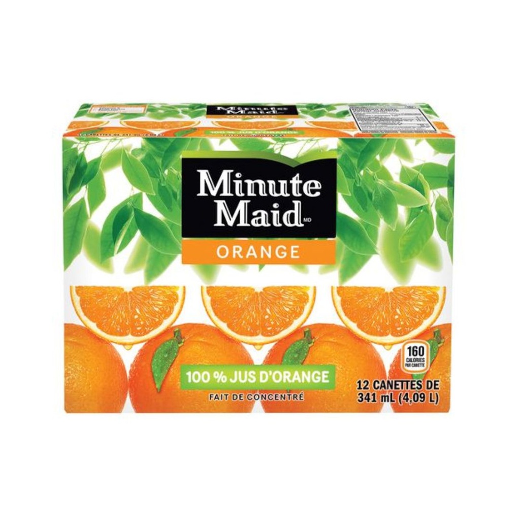 Minute Maid | Jus d'Orange 341ml x 12 canettes 