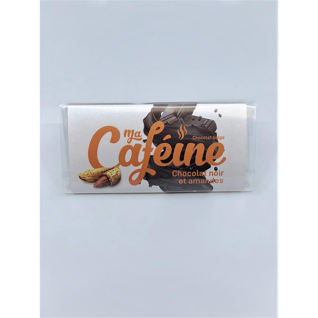 [TABLETTE-CHOCOLAT-NOIR-AMANDES] Ma Caféine |  Dark chocolate bar with almonds