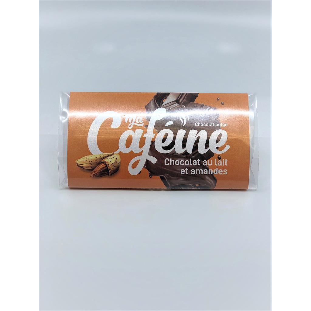 [TABLETTE-CHOCOLAT-LAIT-AMANDES] Ma Caféine | Tablette de Chocolat au Lait aux Amandes