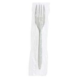 [7500392] Touch | White plastic fork individually wrapped - box of 1000