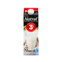 [201001] Natrel | Lait Homogénéisé 3.25% finement filtré - 1 Litre